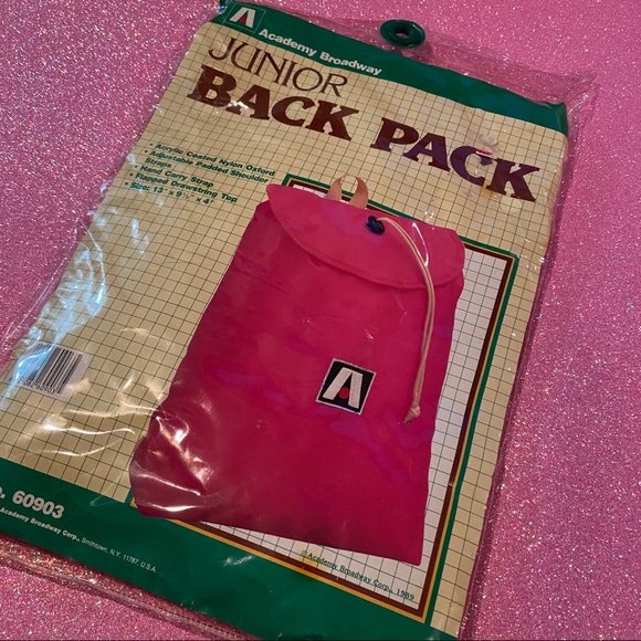 vintage 1980s academy broadway junior backpack nwt - Picture 6 of 8